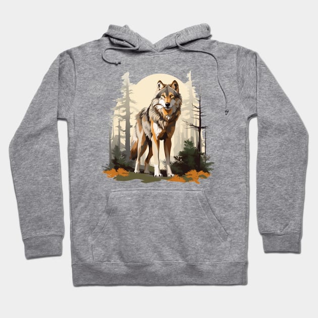 Watercolor Wolf Hoodie by zooleisurelife